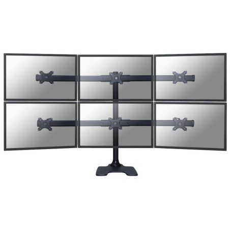Neomounts FPMA-D700DD6/Držák displeje/na stůl/10-27"/stojan+průchodka/VESA 100X100/nosn. 6x8kg/6 displejů/černý