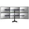 Neomounts FPMA-D700DD6/Držák displeje/na stůl/10-27"/stojan+průchodka/VESA 100X100/nosn. 6x8kg/6 displejů/černý