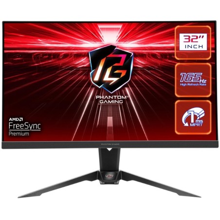 Phantom Gaming by Asrock monitor PG32QF2B 31,5"/VA/2560x1440/165Hz/ 550cd/m2/1ms/DP/2x HDMI/repro/výšk. nast./Wifi ant