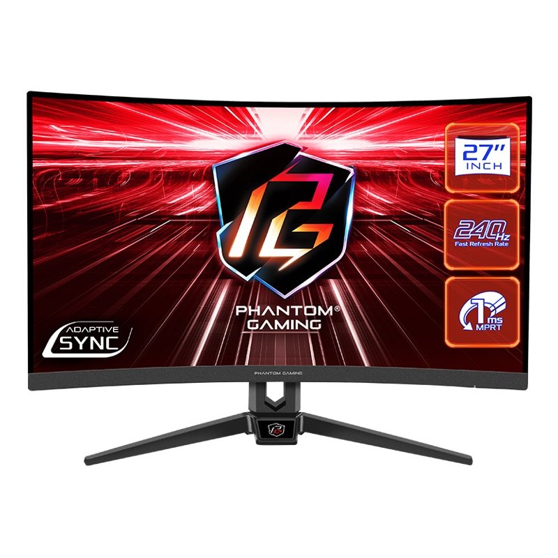 Phantom Gaming by Asrock monitor PG27F15RS1A prohnutý 27" / VA / 1920x1080 /240Hz/ 300cd/m2 /1ms/DP/2x HDMI/repro/VESA