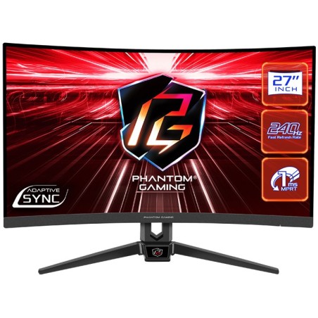 Phantom Gaming by Asrock monitor PG27F15RS1A prohnutý 27" / VA / 1920x1080 /240Hz/ 300cd/m2 /1ms/DP/2x HDMI/repro/VESA