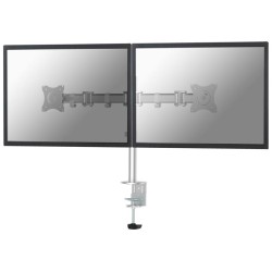 Neomounts Select NM-D135DSILVER/Držák displeje/na stůl/10-27"/svorka+průchodka/VESA 100X100/nosn. 2x 8kg/2 disp/stříbrn