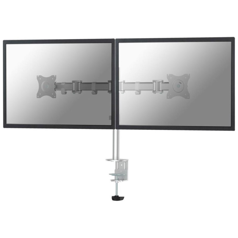 Neomounts Select NM-D135DSILVER/Držák displeje/na stůl/10-27"/svorka+průchodka/VESA 100X100/nosn. 2x 8kg/2 disp/stříbrn