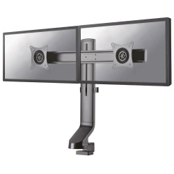 Neomounts FPMA-D860DBLACK /Držák displeje/na stůl/10-27"/svorka+průchodka/VESA 100X100/nosn.2x7kg/2 displeje/černý