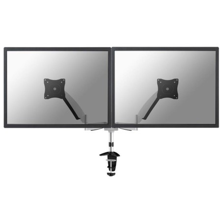 Neomounts FPMA-D950D/Držák displeje/na stůl/10-27"/svorka+průchodka/VESA 100X100/plyn. píst/nosn.2x9kg/2 displeje/stříb