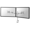 Neomounts FPMA-D935DG /Držák displeje/na stůl/10-27"/průchodka/3čepy/VESA 100X100/nosn.2x6kg/2 displeje/stříbrný