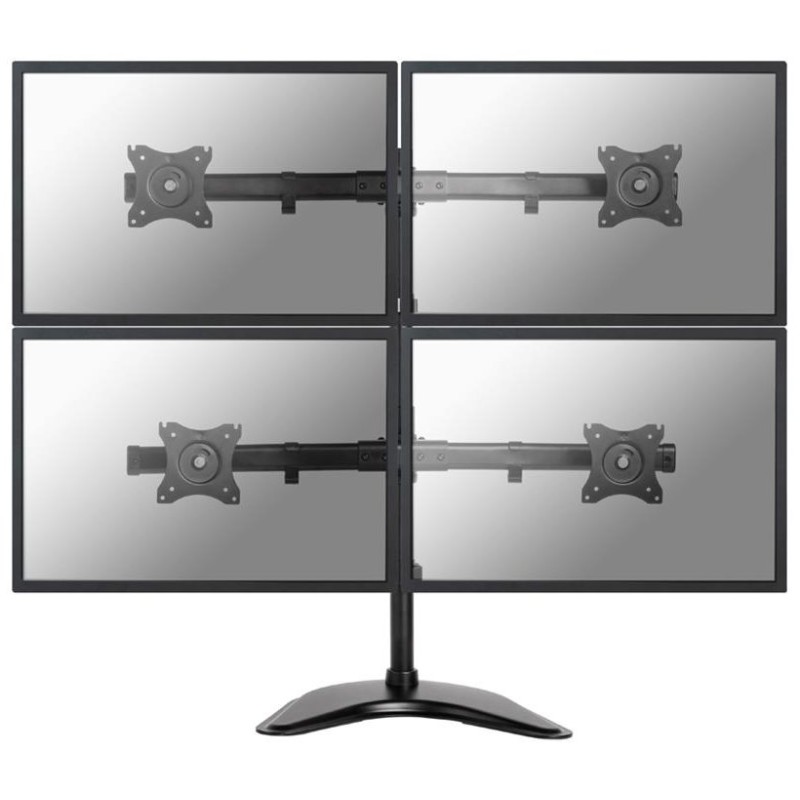 Neomounts Select NM-D335D4BLACK / Flat Screen Desk mount (10-27") desk clamp/stand/grommet / Black