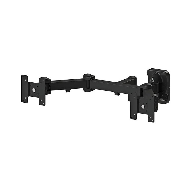 Neomounts FPMA-W960D/Držák displeje/na stěnu/10-27"/sklopný/3 čepy/VESA 100X100/nosn. 2x6kg/2 displeje/černý