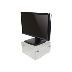 Neomounts NSMONITOR40/podložka pod displej/nosn. 25kg/výška 7-13cm/plast/průhlená