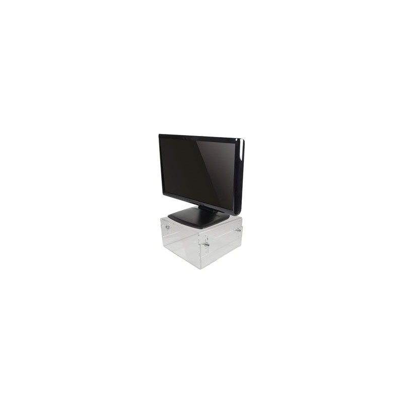 Neomounts NSMONITOR40/podložka pod displej/nosn. 25kg/výška 7-13cm/plast/průhlená