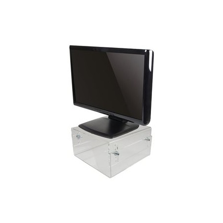 Neomounts NSMONITOR40/podložka pod displej/nosn. 25kg/výška 7-13cm/plast/průhlená
