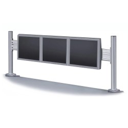 Neomounts FPMA-DTB100 / Flat Screen Desk Toolbar for 3 screens (43 x 100 cm) / Silver
