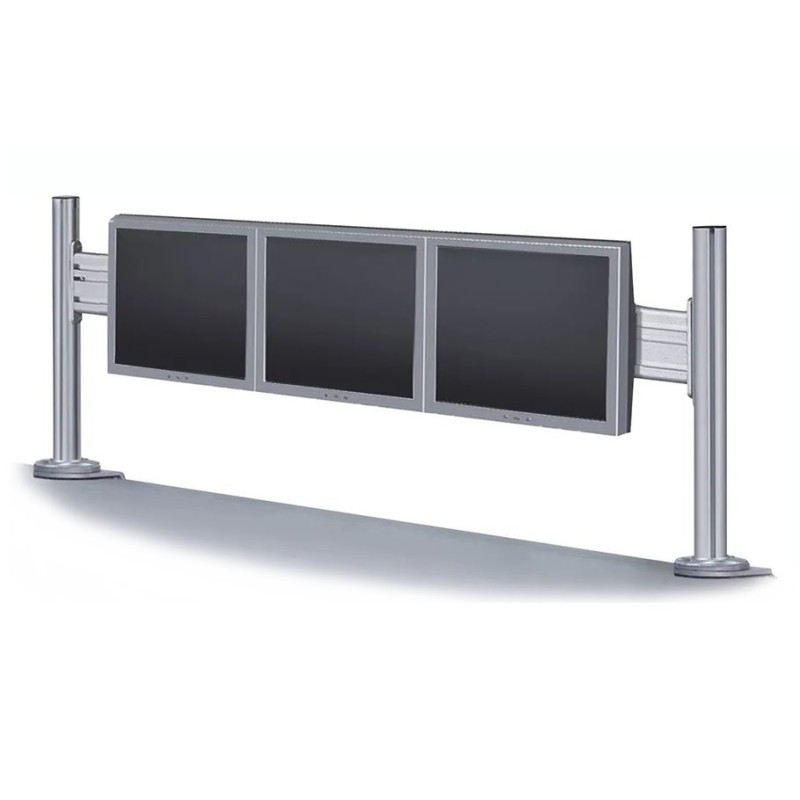 Neomounts FPMA-DTB100 / Flat Screen Desk Toolbar for 3 screens (43 x 100 cm) / Silver