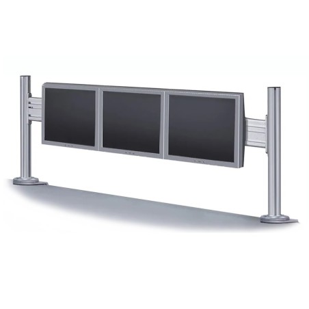Neomounts FPMA-DTB100 / Flat Screen Desk Toolbar for 3 screens (43 x 100 cm) / Silver