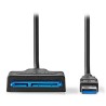 NEDIS adaptér USB 3.2 Gen1/ 2,5"/ SATA I, II, III/ napájení z USB/ 30 cm/ černý/ blistr