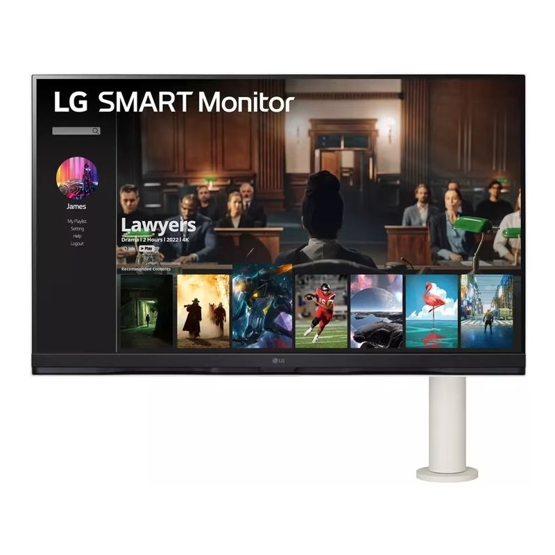 LG monitor 32SQ780S-W / VA / 31,5" / 4K 3840x2160 / 16:9 / 250cdm / 5ms / HDMI / USB-C//repro 5Wx2 /pivot/ výškově… 32SQ780SWAEU