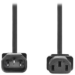 NEDIS napájecí prodlužovací kabel/ konektor IEC-320-C14/ konektor IEC-320-C13/ černý/ bulk/ 2m