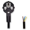 Nedis CEGL10700BK30 - Napájecí Kabel | Typ F Zástrčka | Open | Úhlový | Přímý | 3 m | Černá