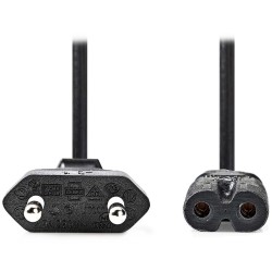 Nedis CEGL11040BK05 - Napájecí Kabel | Euro Zástrčka – IEC-320-C7 | 0,5 m | Černá