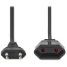 Nedis CEGL11085BK20 - Napájecí kabel | Euro Zástrčka | Euro Zásuvka | CEE 7/16 | Přímý | Přímý | 2 m | Čer