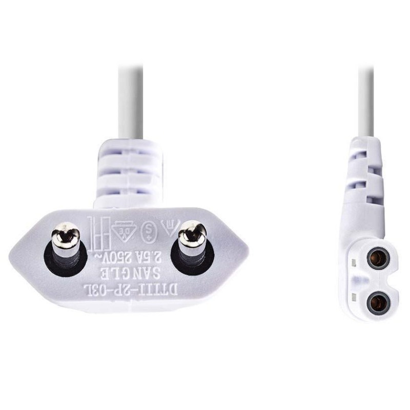 Nedis CEGL11055WT30 - Napájecí Kabel | Euro Zástrčka – IEC-320-C7 | 3 m | Úhlový | Úhlový Levý | Bílá