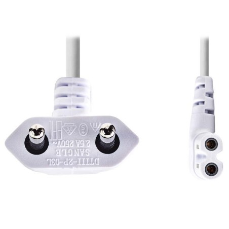 Nedis CEGL11055WT30 - Napájecí Kabel | Euro Zástrčka – IEC-320-C7 | 3 m | Úhlový | Úhlový Levý | Bílá