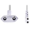 Nedis CEGL11055WT30 - Napájecí Kabel | Euro Zástrčka – IEC-320-C7 | 3 m | Úhlový | Úhlový Levý | Bílá