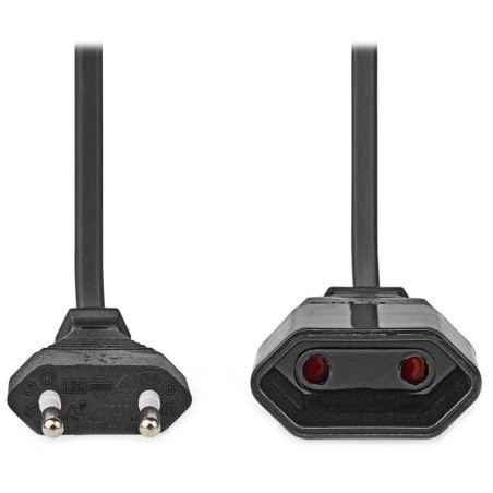 Nedis CEGL11085BK50 - Napájecí kabel | Euro Zástrčka | Euro Zásuvka | CEE 7/16 | Přímý | Přímý | 5 m | Čer