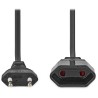 Nedis CEGL11085BK50 - Napájecí kabel | Euro Zástrčka | Euro Zásuvka | CEE 7/16 | Přímý | Přímý | 5 m | Čer