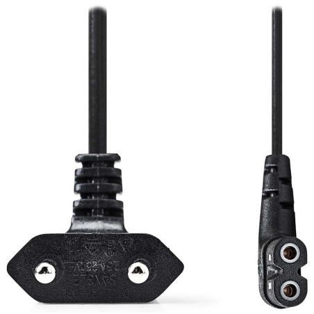 Nedis CEGL11055BK30 - Napájecí Kabel | Euro Zástrčka – IEC-320-C7 | 3 m | Úhlový | Úhlový Levý | Černá