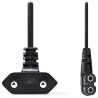 Nedis CEGL11055BK30 - Napájecí Kabel | Euro Zástrčka – IEC-320-C7 | 3 m | Úhlový | Úhlový Levý | Černá