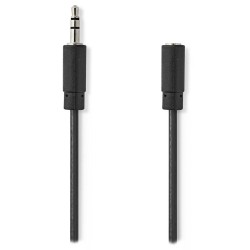 Nedis CAGL22050BK20- Stereo Audio Kabel | 3,5mm Zástrčka - 3,5mm Zásuvka | 2 m | Černá