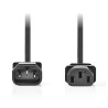 Nedis CEGL10500BK30 - Napájecí kabel | IEC-320-C14 Zásuvka – IEC-320-C13 Zásuvka | Přímý | Přímý | 3 m | Černá