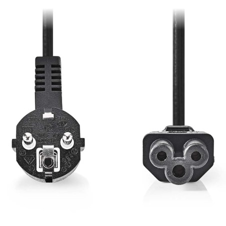 Nedis CEGL10100BK50 - Napájecí Kabel | Typ F Zástrčka | IEC-320-C5 | Úhlový | Přímý | 5 m | Černá