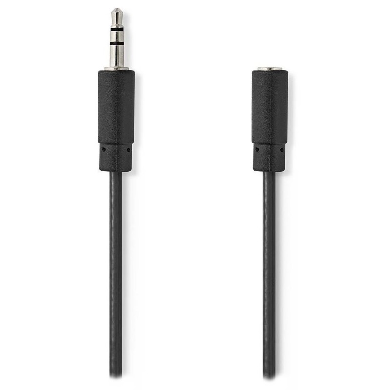 Nedis CAGL22050BK50- Stereo Audio Kabel | 3,5mm Zástrčka - 3,5mm Zásuvka | 5 m | Černá