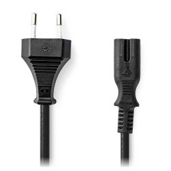 Nedis CEGL11040BK50 - Napájecí Kabel | Euro Zástrčka – IEC-320-C7 | 5 m | Černá