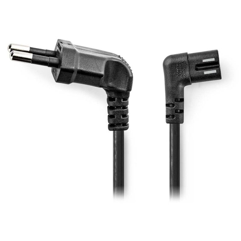 Nedis CEGL11055BK50 - Napájecí Kabel | Euro Zástrčka – IEC-320-C7 | 5 m | Úhlový | Úhlový Levý | Černá