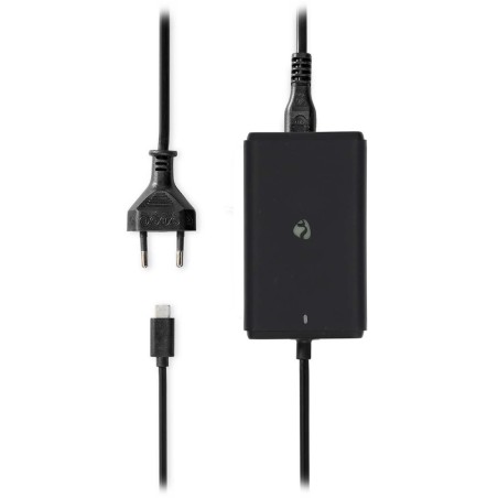 Nedis NBAU45110BK - Adaptér k notebooku| GaN | 45 W | 5 / 9 / 12 / 15 / 20 V DC | 2.25 / 2.33 / 2.92 / 3.0 A | Euro / T