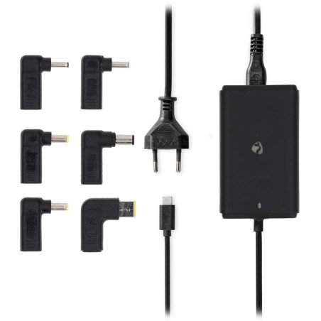 Nedis NBAU65110BK - Adaptér k notebooku| GaN | 65 W | 5 / 9 / 12 / 15 / 20 V DC | 2.4 / 3.0 / 3.25 A | Euro / Typ-C