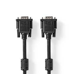 NEDIS kabel VGA (D-SUB)/ zástrčka VGA - zástrčka VGA/ černý/ bulk/ 2m