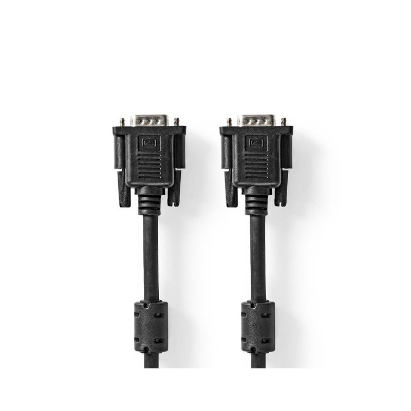NEDIS kabel VGA (D-SUB)/ zástrčka VGA - zástrčka VGA/ černý/ bulk/ 2m