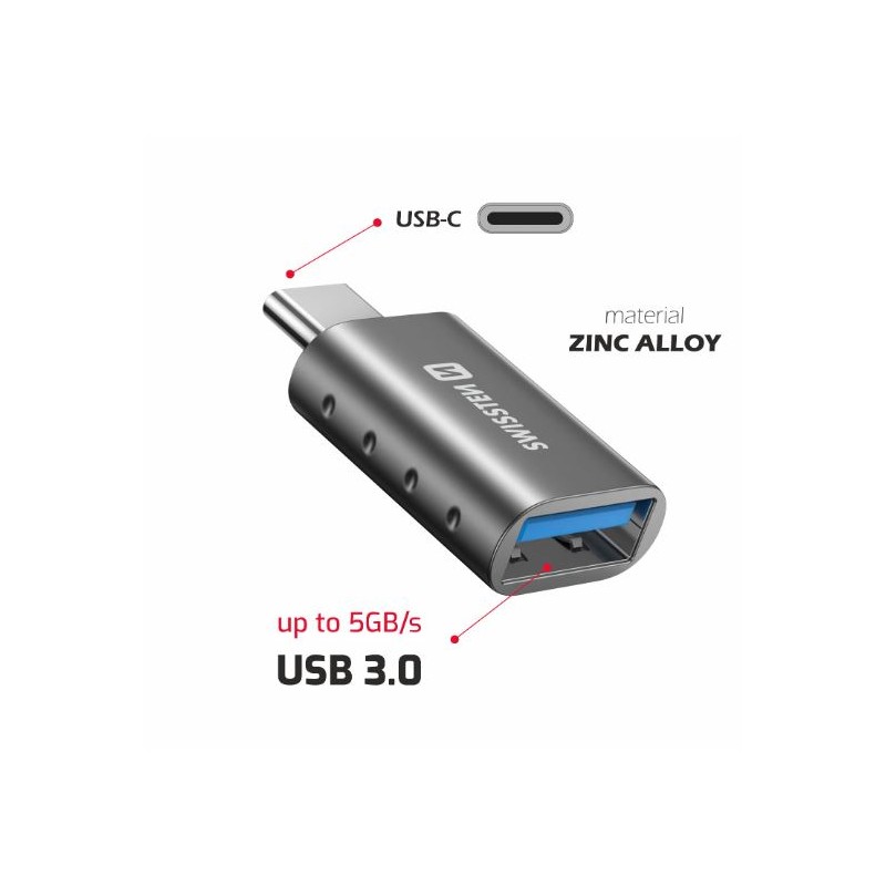 SWISSTEN OTG ADAPTER USB-C(M)/USB-A(F)