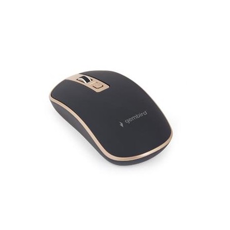 Gembird Myš MUSW-4B-06, bezdrátová, USB nano receiver, černo-zlatá