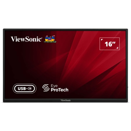 ViewSonic VA1650 16" 16:9 1920 x 1080 SuperClear® IPS přenosný monitor, HDMI,2 USB type C, ochranný obal