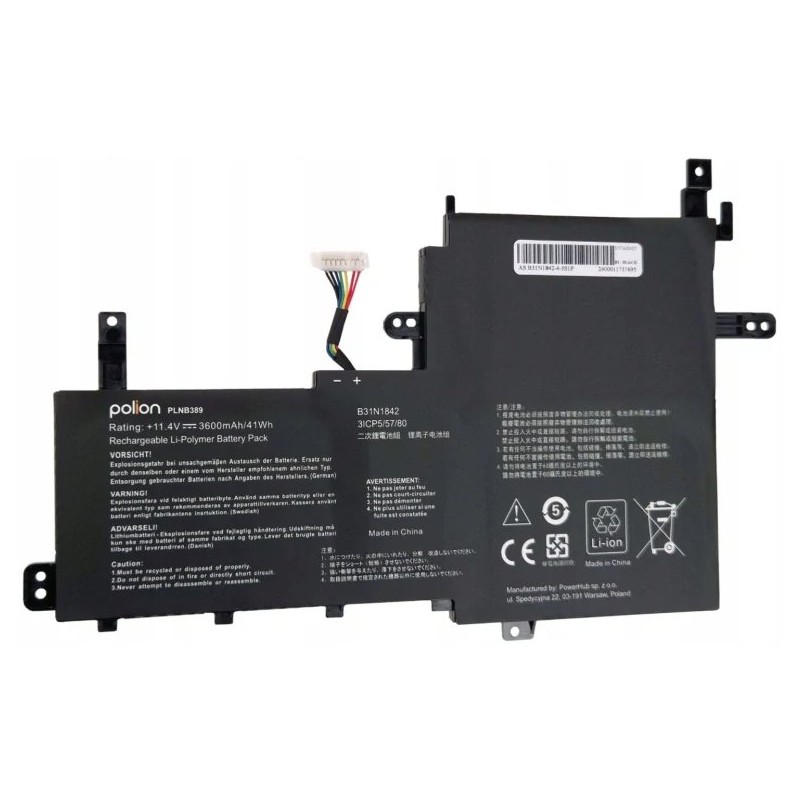 TRX baterie Polion B31N1842/ 11.4V/ 3600 mAh/ 41Wh/ Li-Pol/ Asus M513UA S531FA S531FL X531FL V531FA V531FL/ neorigináln