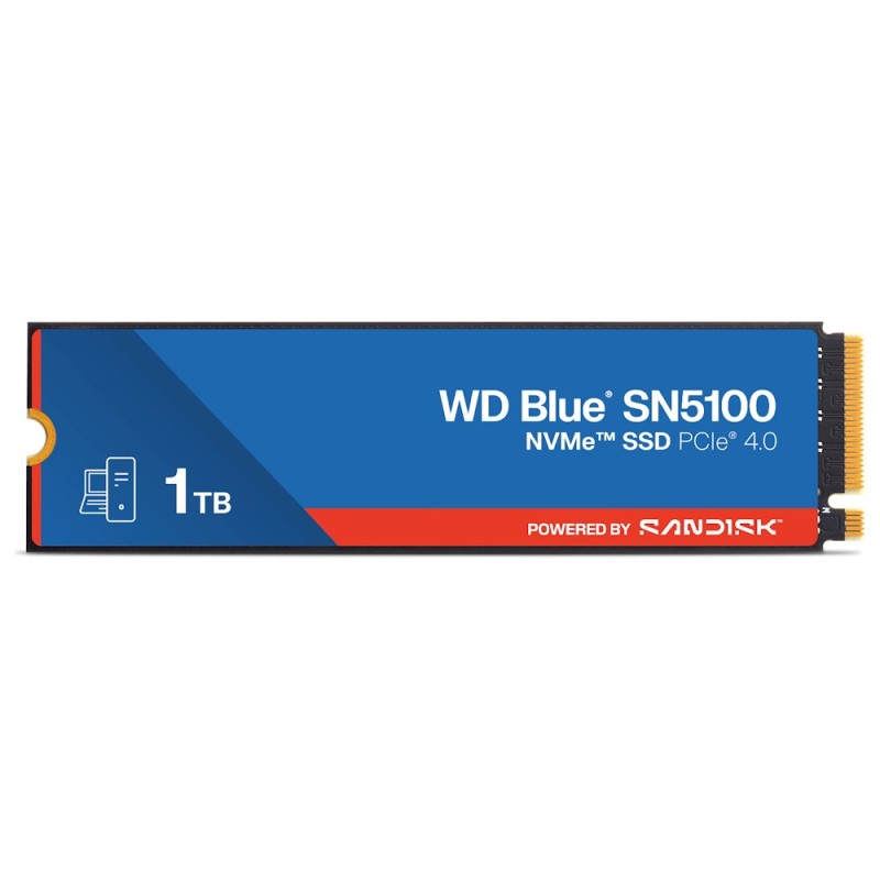 WD Blue SN5100 1TB SSD Powered by SANDISK / NVMe M.2 PCIe Gen4 / Interní / chladič / M.2 2280