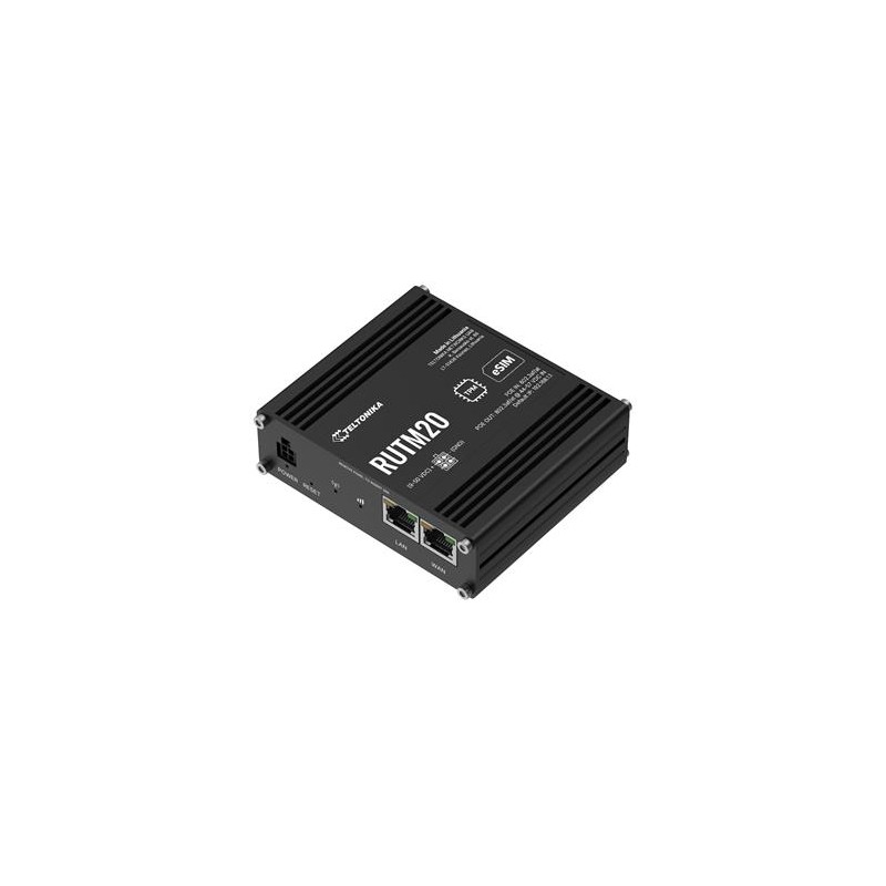 Teltonika RUTM20 průmyslový router 1x LAN, 1x WAN, 1× PoE IN, 1x PoE OUT, 5G Telit global, Dual SIM + eSIM, WiFi 5