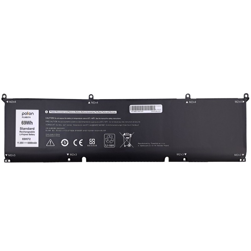 TRX Baterie Polion 69KF2 pro notebooky DELL 451-BCQI 8FCTC Precision G15 5550 XPS 9500 - 6000mAh 69Wh/ neoriginální