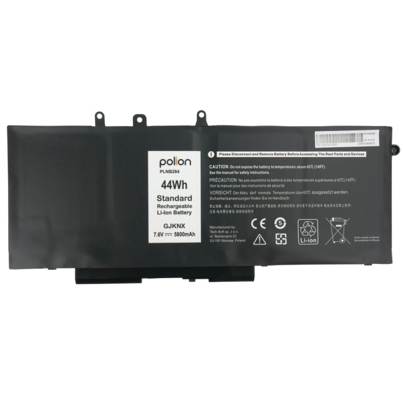 TRX Baterie Polion GJKNX pro notebooky DELL 451-BBZG Latitude 5280 5290 5490 Precision 3520 - 5800mAh 44Wh/ neorigináln