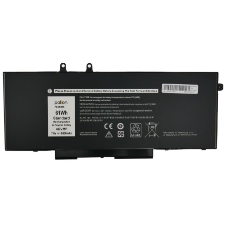 TRX Baterie Polion 4GVMP pro notebooky DELL 451-BCNX Latitude 5400 5500 5510 Precision 3541 8000mAh 61Wh/ neoriginální